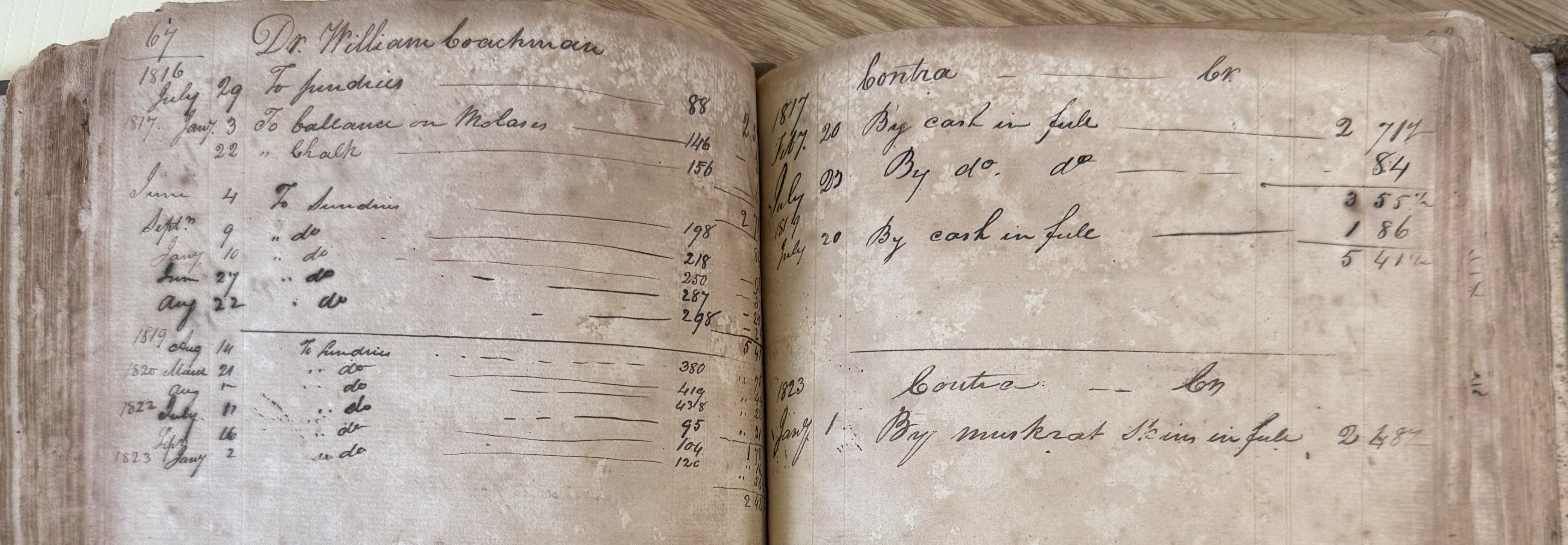 William Coachmen in Aaron Leaming Ledger
